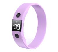 e-vibra Vibrating Alarm Watch Water Resistant Wake Up Wristband Silent Medical Reminder Watch - with Timer and 8 Daily Alarms (Purple)
