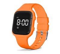 e-vibra Vibrating Alarm Watch, Waterproof Potty Training Watch Rechargeable Medical Reminder Watch with Timer and 15 Daily Alarms (Orange)