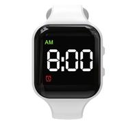 e-vibra Water Resistant Potty Training Watch Rechargeable Vibrating Alarm Reminder Watch Silent Wake Up Wristband - with Lock (White)