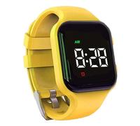 e-vibra Waterproof Vibrating Alarm Watch Rechargeable 15 Alarm Reminder Watch Potty Training Watch with Lock Screen (Yellow Square)