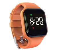 e-vibra Waterproof Vibrating Alarm Watch Rechargeable 15 Alarm Reminder Watch Potty Training Watch with Lock Screen (Orange Square)