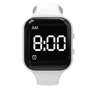 e-vibra Waterproof Vibrating Alarm Watch Silent Medical Reminder Watch - with Timer and 15 Daily Alarms (White Square - Waterproof)