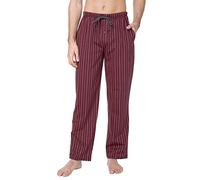 e.VIP® Bruce 1799 Men's Pyjama Bottoms with Fly 100% Cotton - Brown - Small