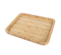 E&W Natural Bamboo Tray for Serving, Eco-Friendly and Durable, Kitchen Table Tray with Raised Edges - 40cm (Rectangle)