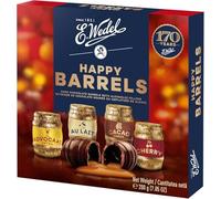 E.Wedel Chocolate Gift Happy Barrels Liqueur Chocolates Gift Box | Pack of 1 x 200g | Chocolate box with Alcoholic Filling | christmas chocolate