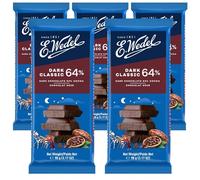 E.Wedel Dark Chocolate Bar 64% Cocoa -Pack of 5 x 90g | Premium Polish Dark Chocolate - Bulk & Gift Pack Option - Rich, Intense Flavor, Imported European Chocolate