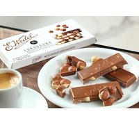 E. Wedel Milk Chocolate Bar with Whole Hazelnuts - Luxurious Polish Chocolate with Roasted Nuts | Creamy European Hazelnut Chocolate | Imported Gourmet Treat - 100g x 3 Bars