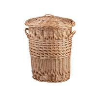 e-wicker24 Wicker Laundry Basket with Lid Wicker Bathroom Bin with Lid Dirty Clothes Basket Laundry Wicker Storage Basket with Lid Laundry Box Washing Hamper Woven Laundry Basket with Lid (Classic 40)