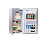 E-Yards Compact Mini Fridge, Adjustable Thermostat with 7 Settings, Removable Shelf, Low Noise, C Energy Rating, Ideal for Dorm, Apartment, Office