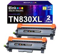 E-Z Ink Compatible Toner Cartridge Replacement for Brother TN830XL TN830 TN 830 Toner Cartridges with HL-L2460DW DCP-L2640DW HL-L2480DW HL-L2400D HL-L2405W MFC-L2820DW Printer (Black,2 Pack)