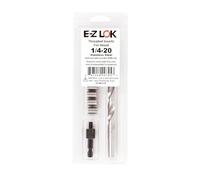 E-Z LOK 400-4-CR Threaded Inserts for Wood, Installation Kit, Stainless Steel, Includes 1/4-20 Knife Thread Inserts (6), Drill, Installation Tool