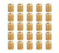 E-Z LOK 400-4 Threaded Insert, Brass, Knife Thread, 1/4"-20 Internal Threads, 0.500" Length (Pack of 25)