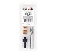 E-Z LOK 400-624 Threaded Inserts for Wood, Installation Kit, Brass, Includes 3/8-24 Knife Thread Inserts (5), Drill, Installation Tool