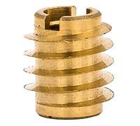 E-Z Lok 400-M4 Threaded Insert, Brass, Knife Thread, M4", M4-0.7 Internal Threads, 0.375" Length (Pack of 10)