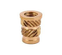 E-Z LOK Threaded Insert for Plastic Straight Flanged Brass Thread Inserts 8-32 Pack of 100