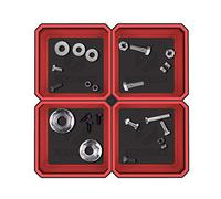 E-Z Red RD Expandable Organization EZTRAY-Q Made from Strong and Flexible Silicone Body and Magnetic ABS Plate Parts, One Large Tray