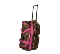 "E-Z Roll" 22" Carry-on Real Tree Camouflage Rolling Duffel Bag 3 Colors, Pink Trim, 22"L x 12" W x 3" H, Rolling Duffel Bag