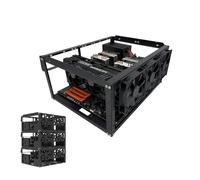 E02 DIY Computer Case PC Frame Desktop Chassis Stackable Rack Stand Open Air Testbench Fits ATX ITX MacroATX E-ATX X79 X99 Motherboard (Stackable)