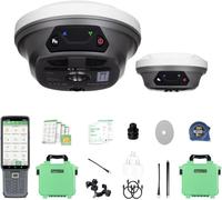 E1 Lite GNSS RTK Surveying Equipment, RTK GNSS GPS with IMU Rover & Base, GPS RTK Handheld Collector with Software, 1cm Accuracy, 1408 Channels, 60° Tilt Survey, 10-15km UHF Range
