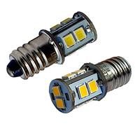 E10 LED 6V 10SMD Lamp Bulb Screw Base Christmas Star Light Star Folding Star Advent Star (Warm White, Pack of 2)