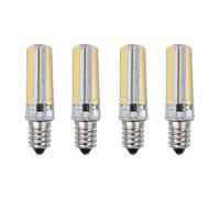 E12 LED Bulb Silicone Lamp 3014 SMD 152LED Energy Saving Lamp 7W 360 ??Degree Lighting Suitable for Home Lighting AC 110V 4 Pack Equivalent (Size : Warm White)