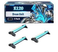 E120 Drum Unit Compatible for Lexmark E120 E120n Printers, With Chip Large Capacity 25000 Pages (3 Pack Black)