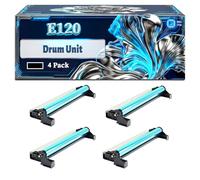 E120 Drum Unit Compatible for Lexmark E120 E120n Printers, With Chip Large Capacity 25000 Pages (4 Pack Black)