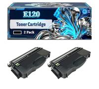 E120 Toner Cartridge Compatible for Lexmark E120 E120n Printer, With Chip Large Capacity 2000 Pages (2-Pack Black)