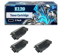 E120 Toner Cartridge Compatible for Lexmark E120 E120n Printer, With Chip Large Capacity 2000 Pages (3 Pack Black)