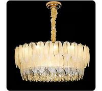 E14 Creative Feather Crystal Chandelier, Simple French Cream Style Chandelier, Light Luxury Crystal lamp, Living Room lamp, for Bedroom Dining Room Living Room Lamps and Lanterns,