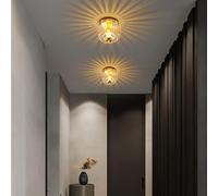 E14 Creative Glass Ceiling Lights, Led Full Copper Wall Sconce, Modern Bedside Wall Sconce for Hallway Aisle Entrance Lighting (2 Pieces) D/D