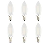 E14 Dimmable Led Candle Bulb,C35 SES Small Edison Screw,4w Equivalent 40w, Warm White 2700K,Pack of 6