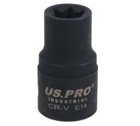 E14 Female Impacted Impact Torx Star E Socket 1/2in Drive Shallow