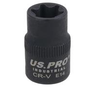 E14 Female Impacted Impact Torx Star E Socket 3/8in Drive Shallow