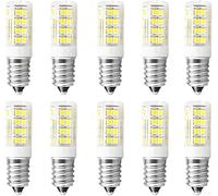 E14 LED Bulb 5W Equivalent to 50W Incandescent, E14 LED Light Bulb Cool White 6000k Fridge Bulbs, AC 220V-240V, Non-Dimmable, 400lm, Small Edison Screw(SES) Bulb for Cooker Hood/Chandeliers, 10 Pack