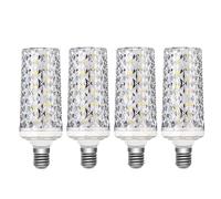 E14 LED Bulbs,Modern craft crystal lamp,30W Natural light 4000K, Equivalent to 250W E14 Halogen Bulbs,AC 220-240V, 360° Beam Angle,Small Edison Screw SES LED Corn Lamp, Not Dimmable, Pack of 4
