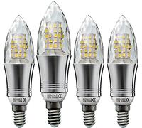 E14 LED Candle Bulbs 12W, 6500K Daylight White, 1350Lm,E14 SES Small Edison Screw Candle Light Bulb, 100W Incandescent Bulbs Equivalent,Not Dimmable,4 Pack