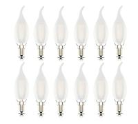 E14 Led Candle Bulbs, Frosted Flame Filament, SES C35 Small Edison Screw Light Bulb, 4W (40W Equivalent),Warm White 2700K (12)