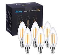 E14 LED Candle Bulbs, LED Bulb Small Screw, 40W Equivalent, 2700K Soft Warm White, Small Edison Screw (SES) Candle Light Bulb, 4W LED Non-Dimmable Filament Bulbs, Pack of 6