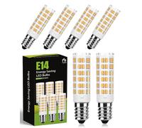 E14 LED Light Bulbs, 5W 550 Lumens, Warm White 3000K, 75 LEDs, SES Small Edison Screw, Equivalent to 40W Halogen, CRI 80-6 Pack