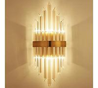E14 Modern Crystal Prism Wall Sconce, Rounded Metal Design, Mid-Century Luxury Bedside Lamp, Contemporary Household Decorative LED Wall Lantern