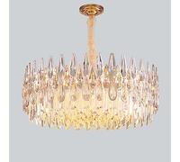 E14 Modern Light Crystal Chandelier, Creative High Grade Crystal Lamp, for Living Room Bedroom Dining Room Dining Room Lamps and Lanterns,Oval 100Cm/80Cm