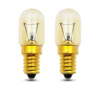 E14 Oven Bulb 300°C Heat Resistant, 230V SES Pygmy Oven Light Bulb Dimmable 360LM for AEG/Neff/Zanussi/Smeg/Bosch Ovens, Microwave, Salt Lamp, Fridge, Warm White 2700K, 2-Pack