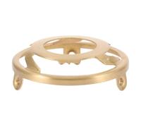 E14 Pure Copper Lamp Holder Bracket with Triangular Shade Clip Ring | Golden Finish, Reverse-mouth Fixing Design, Secures Glass Shades during Table Lamp Maintenance and Home Lighting Repairs