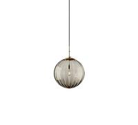 E14 Screw Single Head Pendant Lamp, Stained Glass Lampshade, Creative Simple Style Hanging Light, Living Room Porch Kitchen Island Ceiling Light Fixture (Natural 5.9in)
