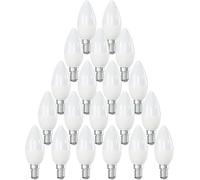 E14 Small Edison Screw Fitting LED Light Bulb 7W 60 Watt Equivalent, Energy Saving, Candle Light Bulbs, Warm White 3000K, Long-Lasting, Bright Led Bulbs, 600 Lumen, Non-Dimmable, Pack of 20