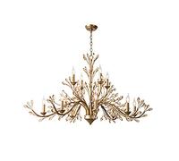 E14 Vintage Crystal Chandelier,Antique Chandelier Country Restaurant Chandelier Transparent Crystal Ceiling Lamp Island Lamp Bronze Finish,Candle Chandelier/Shakin/12 Head