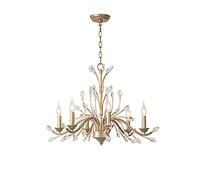 E14 Vintage Crystal Chandelier,Antique Chandelier Country Restaurant Chandelier Transparent Crystal Ceiling Lamp Island Lamp Bronze Finish,Candle Chandelier/Shakin/12 Head