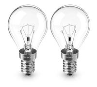 E14 Wax Warmer Bulbs, G45 Scentsy Light Bulb Oven Bulb, Dimmable 230V 25W SES Small Edison Screw Light Bulb for Wax Melt Burner, Mid-Size Wax Warmers & Oven, Up to 300°C, Warm White 2700K, 2-Pack