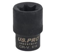 E16 Female Impacted Impact Torx Star E Socket 3/8in Drive Shallow